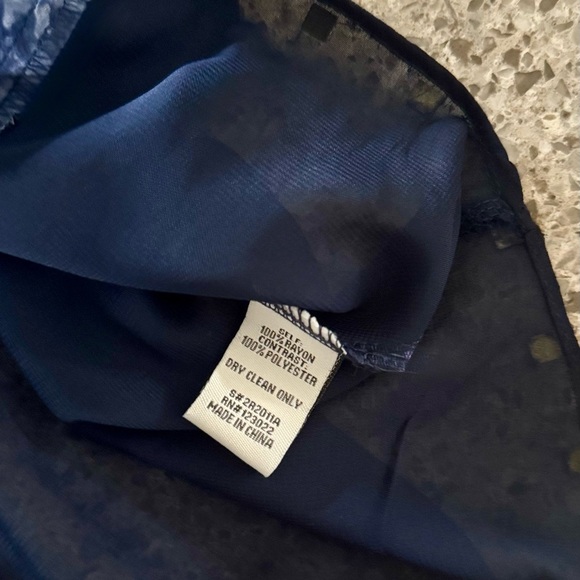 Tie-Dye Blue Sheer Oversized Blouse with Studded Accents - Size S ⭐✨ - Picture 6 of 12